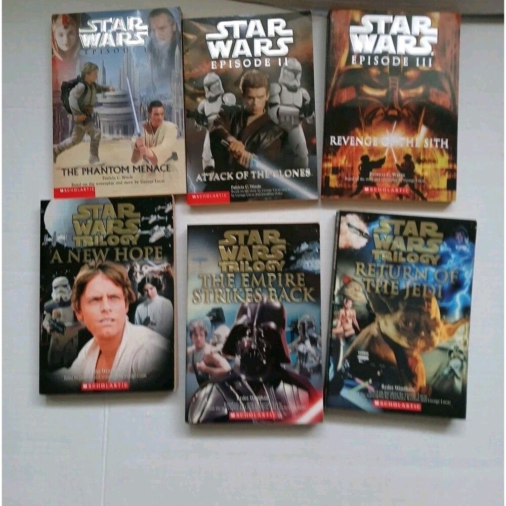 Star Wars Episodes I-VI Paperback Books Box Set, Scholastic, 2005 Lucasfilm ltd.